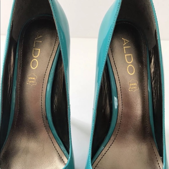 Aldo Platform Stiletto Heels Turquoise Size 8.5 - Picture 4 of 7